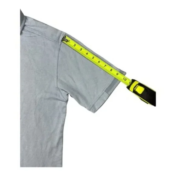 Tommy Bahama Polo Shirt Men M Silk Cotton Blue TB Logo Golf Resort Tee Classic - Picture 13 of 15